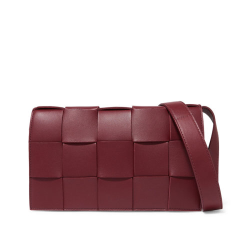 Bottega Veneta/葆蝶家 經典 MAXI INTRECCIO編織小羊皮CASSETTE單肩包