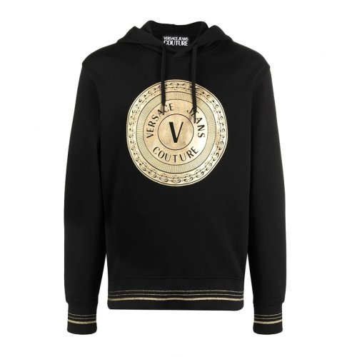  VERSACE JEANS COUTURE 男士黑色棉質衛衣 B7GWA7TX 30318 K42 PLFSX