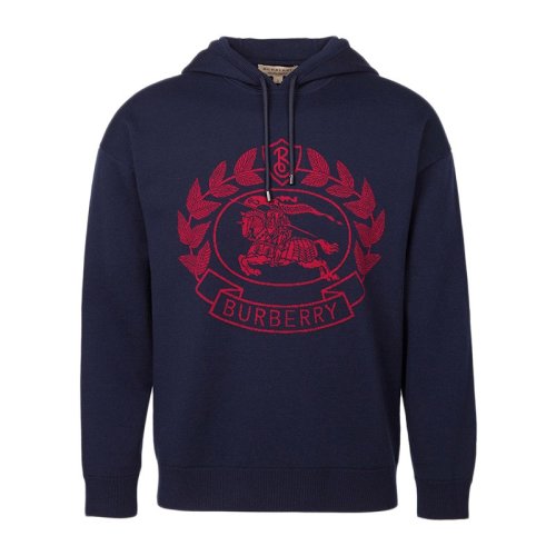  BURBERRY/博柏利 男士海軍藍羊毛混紡衛衣 8008369 PLFSX