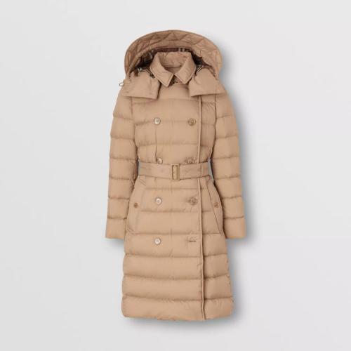  BURBERRY 22年秋冬 女士 可拆式連帽尼龍羽絨服 80578761