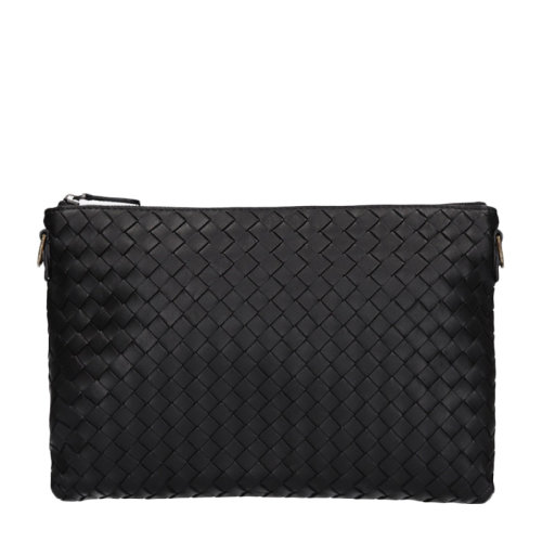 Bottega Veneta/葆蝶家  女士黑色羊皮經典編織可拆卸肩帶單肩包斜挎包手拿包女包 510282-VO0AD-1000