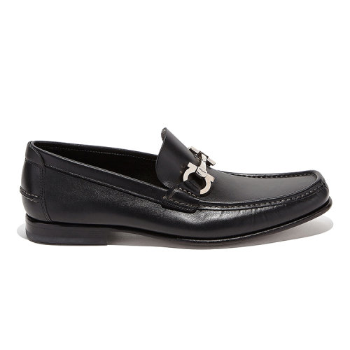 Salvatore Ferragamo/菲拉格慕 男士 男鞋 黑色皮革時尚商務休閑鞋 FIORDI 660315