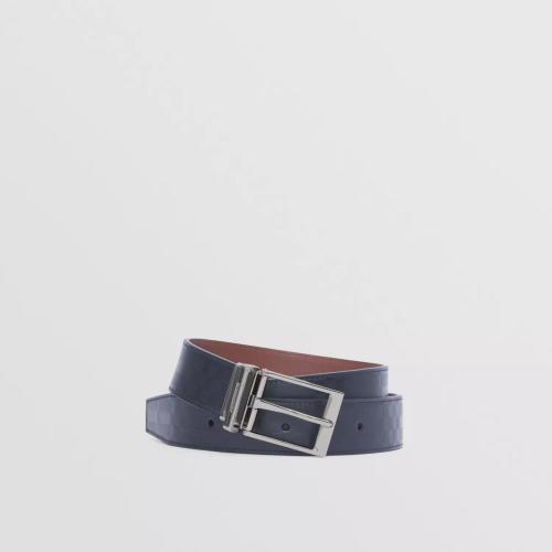  BURBERRY 22年秋冬 男士 格紋壓花雙面兩用皮革腰帶 80521421