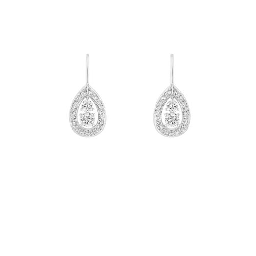 Chaumet/尚美  RONDES DE NUIT系列 女士18k金白金明亮切割鉆石夜輪耳環082835