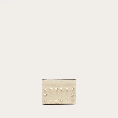  VALENTINO華倫天奴 22年春夏 女士 卡包 PORTE-CARTES ROCKSTUD EN VEAU GRAINé TW2P0486V 預定商品1-3周發(fā)貨