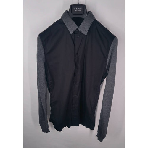Emporio Armani/安普里奧阿瑪尼 黑色男士長袖襯衫  S1CM2TS130C 999