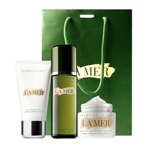 La Mer/海藍之謎3件套（精華面霜60ml+修護精萃液150ml+璀璨凈澈潔面泡沫125ml）新疆不發貨