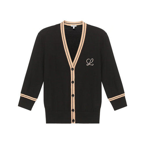 LOEWE/羅意威 女士針織衫/毛衣 女士羊毛V領短款針織衫開衫 S359Y16K03