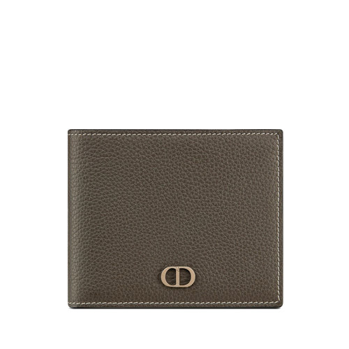 DIOR/迪奧 22春夏新款 男士檀黑色粒面牛皮革“CD Icon”標志雙折錢包2ESBH027CDI_H45E