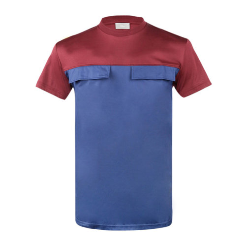 Dior Homme/迪奧桀傲 男裝服飾 紅藍拼棉質男士短POLOT恤