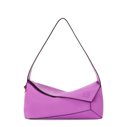 LOEWE/羅意威 Puzzle Hobo系列 女士亮紫色納帕小牛皮拼圖手提單肩包0010643468