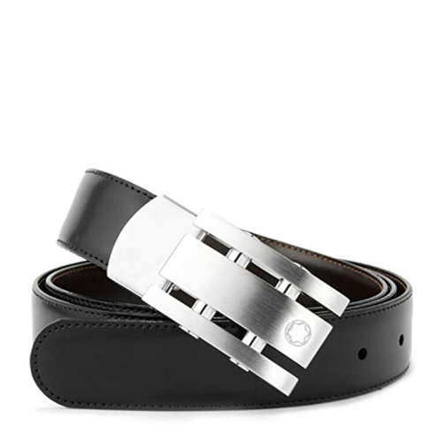 MontBlanc/萬寶龍 男士當代系列牛皮矩形小牛皮皮帶腰帶可裁剪 105084