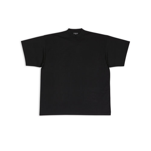 Balenciaga/巴黎世家 22年秋冬新款 女士黑色棉質混紡大廓形短袖T恤694576TMVB91000
