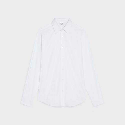  CELINE賽琳思琳 22年秋冬 男士 長(zhǎng)袖襯衫 棉府綢寬松襯衫 2C863091F.01BC