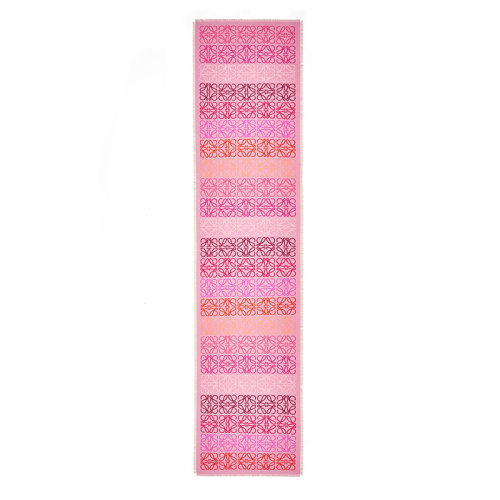 LOEWE/羅意威新款 ANAGRAM系列 女士粉色/多色羊毛羊絨圍巾0010531143