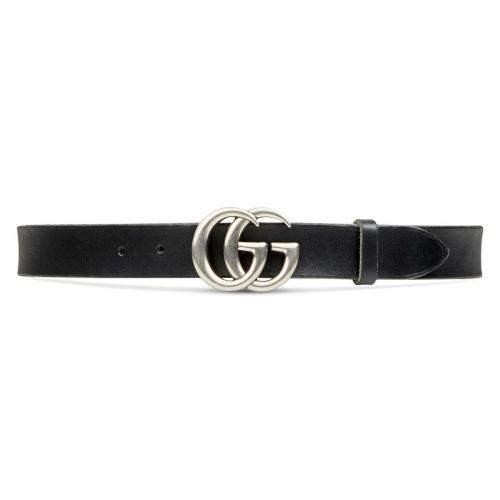  GUCCI古馳 22年秋冬 男士 雙G帶扣皮革腰帶 414516 CVE0N 1000