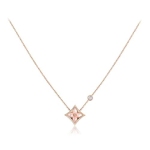  LV路易威登 22年秋冬 女士 項鏈 COLOR BLOSSOM BB 1*w*8K金貝殼鉆石項鏈 Q93612 預定商品2-8周發貨