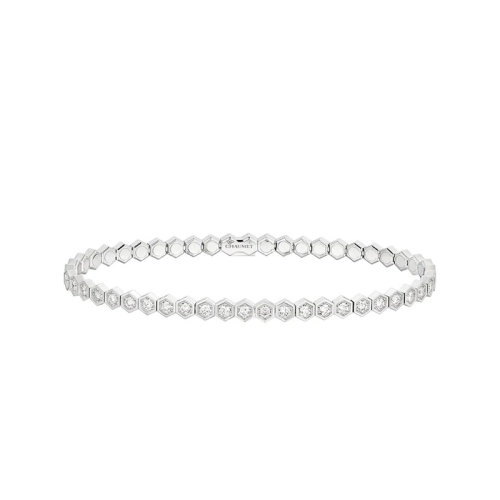 Chaumet/尚美 BEE MY LOVE系列 女士18k金白金鉆石網(wǎng)球手鏈084278