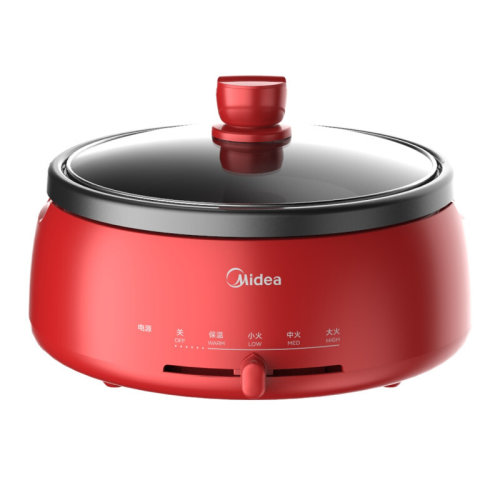 Midea/美的分體式多用途電火鍋家用4L大容量大功率多功能電熱鍋電煮鍋DH2851