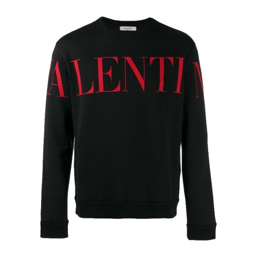  Valentino/華倫天奴 男士黑色棉質(zhì)衛(wèi)衣 SV3MF05N 5FP 0NR PLFSX