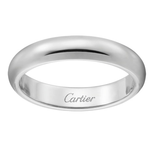 CARTIER/卡地亞 pt950鉑金 經典簡約大氣 小號1895結婚求婚訂婚對戒戒指  B4036700