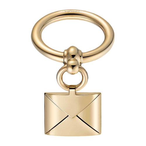 HERMES/愛馬仕 女士金色鍍鈀黃銅Loop Charms Enveloppe圍巾環絲巾扣 H60200 多色可選