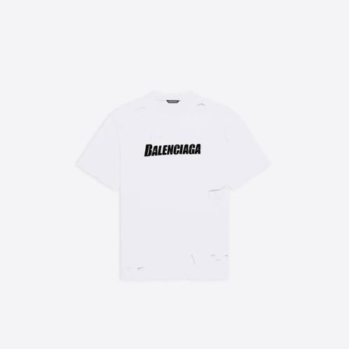 BALENCIAGA巴黎世家 22年春夏 男士 短袖T恤 Destroyed Flatground T恤 651795TKVB89040 預定商品1-3周發貨