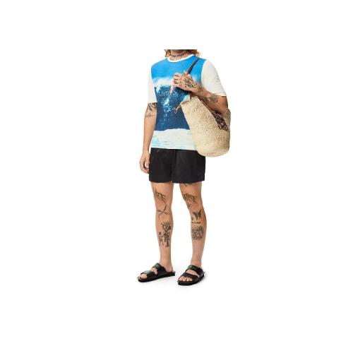  LOEWE羅意威 22年秋冬 男士 短袖T恤 Surf print T-shirt in cotton H616Y22X21-2396