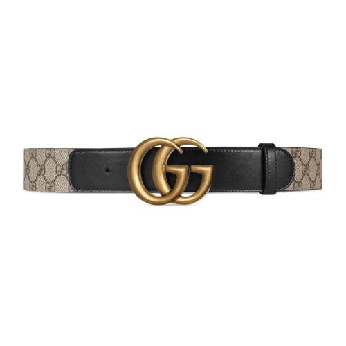  GUCCI古馳 22年秋冬 男士 雙G帶扣_人造帆布腰帶 400593 92TLT 9769