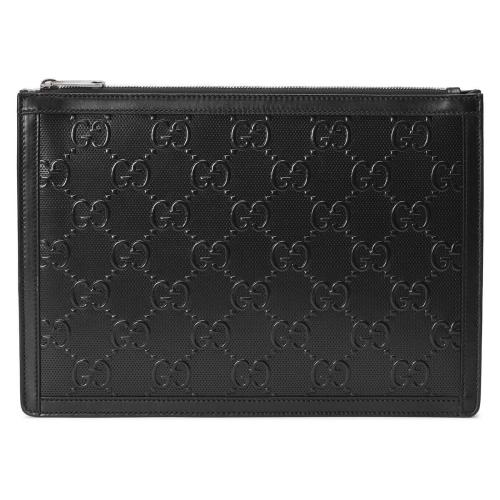  GUCCI古馳 22年秋冬 男士 GG印花壓紋手拿包 646449 1W3AN 1000 預(yù)定商品2-6周發(fā)貨