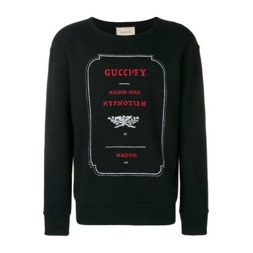 Gucci 古馳 男裝 服飾 Hypnotism棉質長袖印花棉質套頭衫 男衛衣