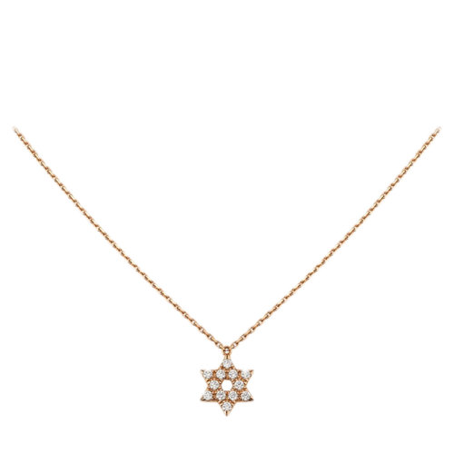 CARTIER/卡地亞 經典SYMBOLES系列 18K金玫瑰金鑲嵌鉆石星形吊墜B3153116