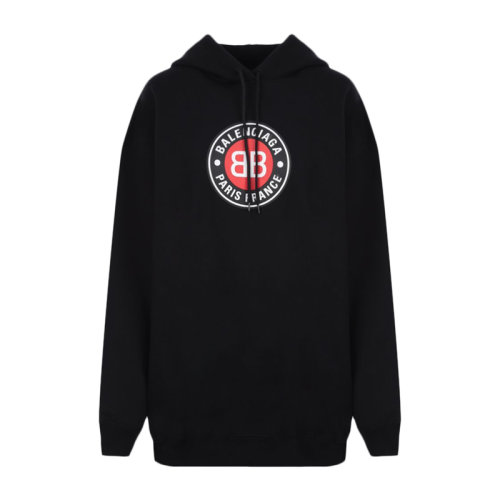 Balenciaga 巴黎世家 女士 黑色棉質(zhì)圓領(lǐng)衛(wèi)衣 女衛(wèi)衣