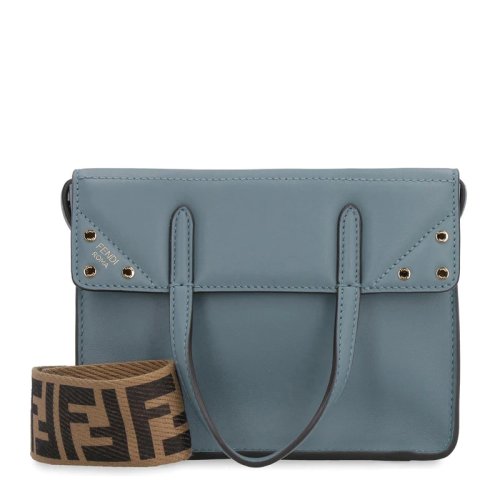 FENDI/芬迪 女士霧霾藍(lán)皮革斜挎包 8BT306 A5D Y1808
