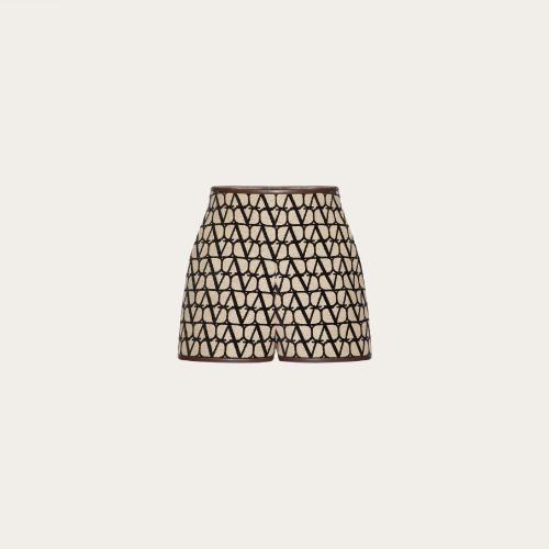  VALENTINO華倫天奴 22年秋冬 女士 短褲 SHORT EN TOILE ICONOGRAPHE LIGHT 2B3RF2A97TDE21