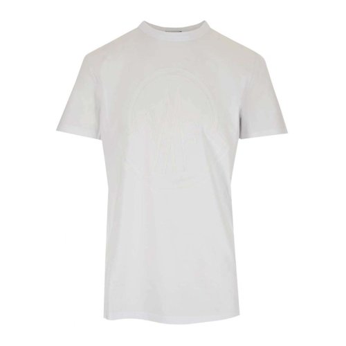  Moncler/蒙克萊 男士白色棉質短袖T恤 8C00054-8390T-001 PLFSX