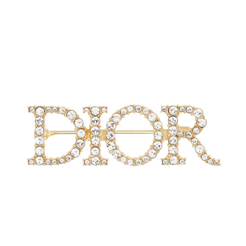 DIOR/迪奧 經典款DIO(R)EVOLUTION 女士鍍金金屬DIOR胸針 V0454DVOCY_D301