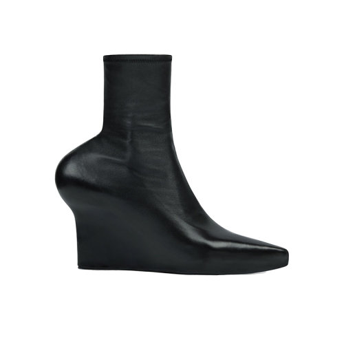 Givenchy/紀梵希 22年秋冬新款 Show系列 女士黑色彈力納帕羊皮革厚底短靴BE603YE1J5-001