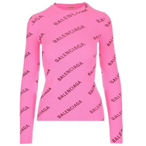 Balenciaga/巴黎世家  女裝 時尚百搭 女士粉紅色針織衫/毛衣 570844T61405611