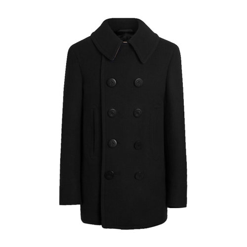 BURBERRY/博柏利 深藍色羊毛男士大衣 男士外套 棉服 夾克 80033451