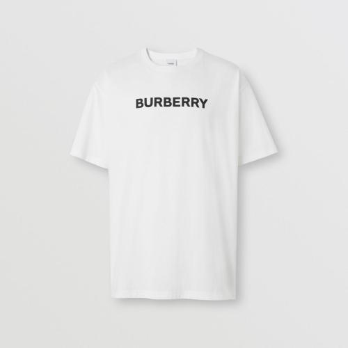  BURBERRY 22年秋冬 男士 徽標印花棉質寬松 T 恤衫 80553091