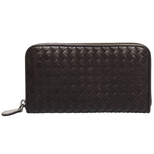 Bottega Veneta/葆蝶家 男士深棕色皮質錢包114076V46512006