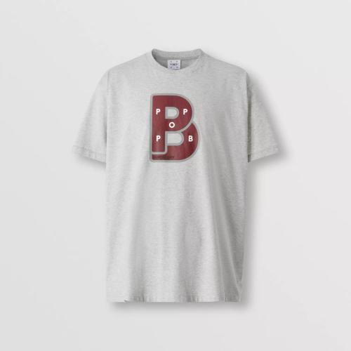  BURBERRY 22年秋冬 男士 字母圖案棉質 T 恤衫 80573241