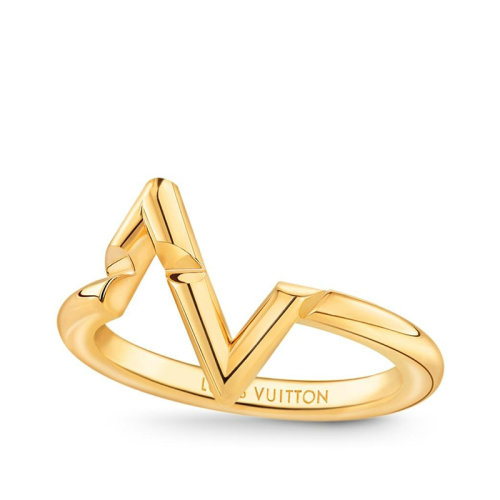 Louis Vuitton/路易威登 Volt系列 18K金黃金徽標字母組合造型戒指Q9Q32D