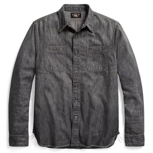 Ralph Lauren/拉夫勞倫  RRL系列 高端款 19新款Denim 柔軟輕質斜紋棉質 常規版 男士長袖牛仔襯衫394442