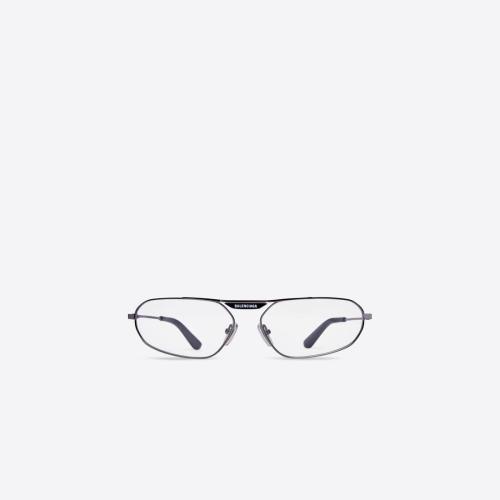  BALENCIAGA巴黎世家 22年秋冬 女士 太陽眼鏡 Tag 2.0 Oval Sunglasses in Dark Silver 703442