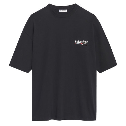Balenciaga/巴黎世家女士黑色棉質加大碼女士T恤620941TIV521070
