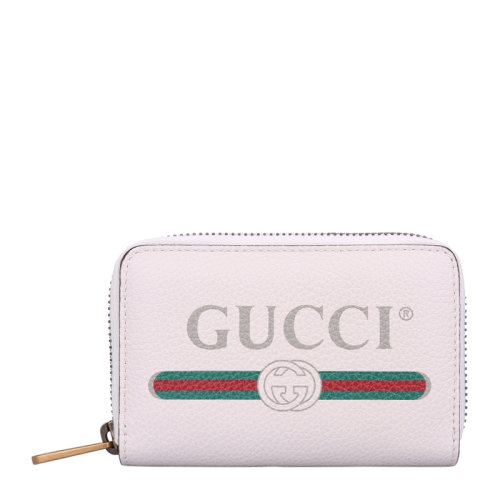 GUCCI/古馳 女士牛皮大LOGO字母印花全拉鏈式短款錢夾錢包零錢包女包 496319-0GCAT 多色可選