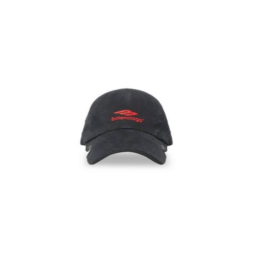  BALENCIAGA巴黎世家 22年秋冬 男士 帽子 Mens 3b Sports Icon Tracksuit Cap in Black 719285