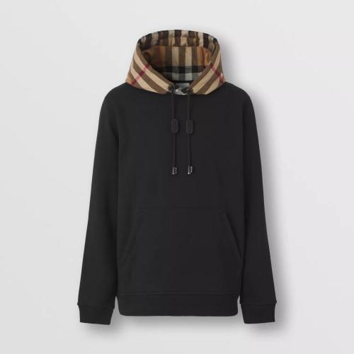  BURBERRY 22年秋冬 男士 格紋棉質(zhì)混紡連帽衫 80450041 預(yù)定商品1-3周發(fā)貨